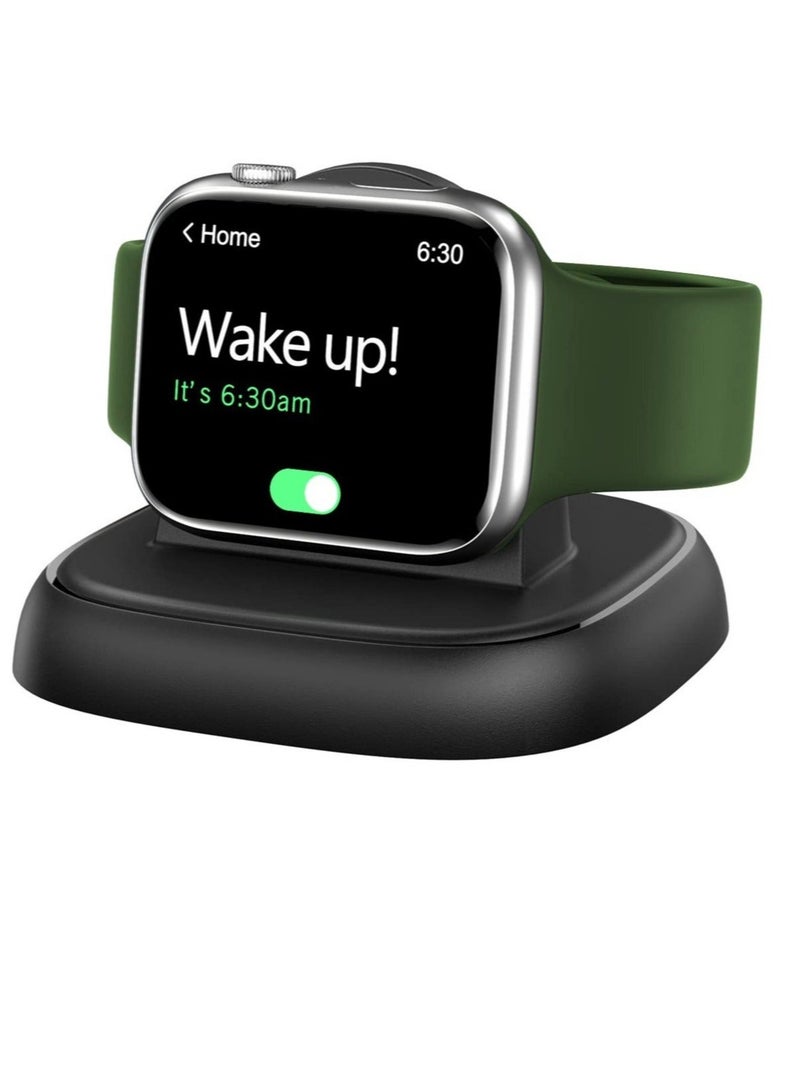For Watch Charger Stand, Portable Charging Stand for iWatch with USB C Cable, Dock Station Series Ultra/8/7/6/5/3/2/SE, 49/45/44/42/41/40/38 mm (Black)