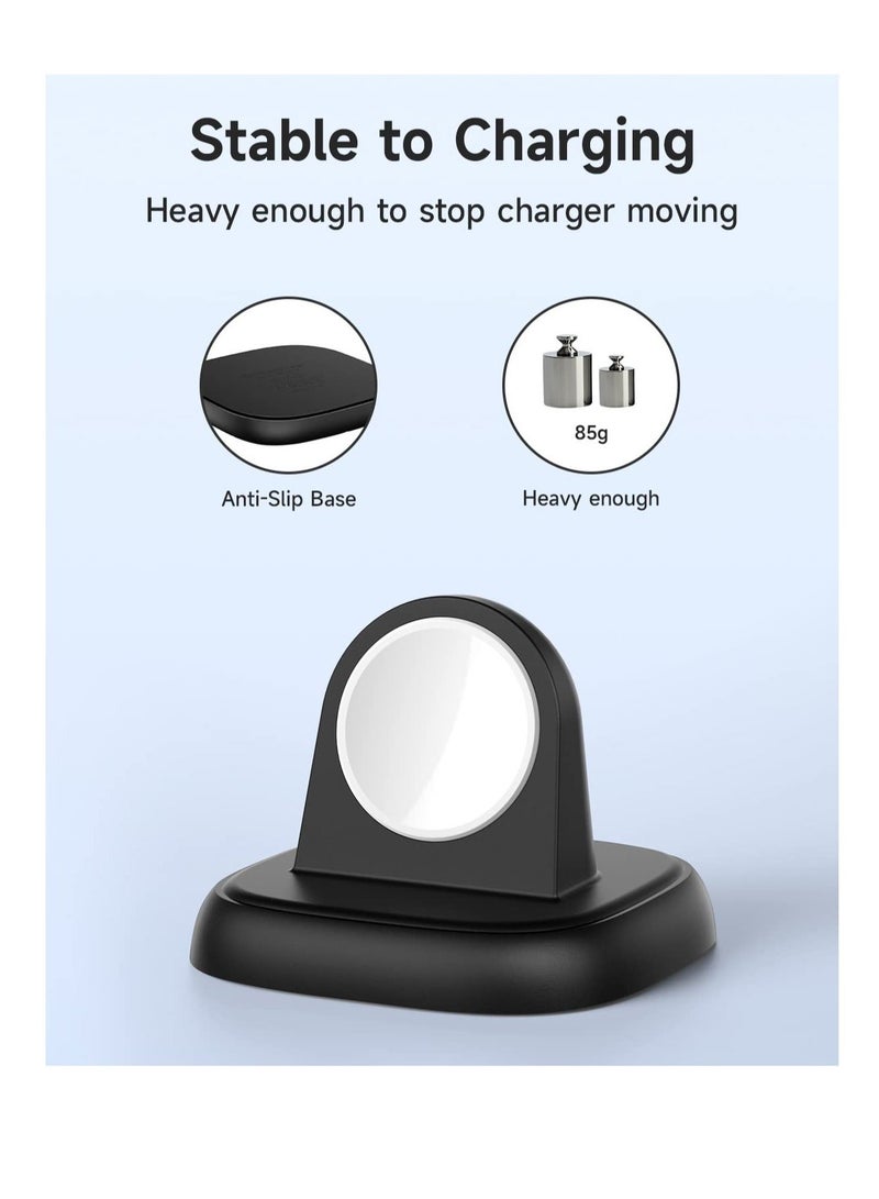 For Watch Charger Stand, Portable Charging Stand for iWatch with USB C Cable, Dock Station Series Ultra/8/7/6/5/3/2/SE, 49/45/44/42/41/40/38 mm (Black)