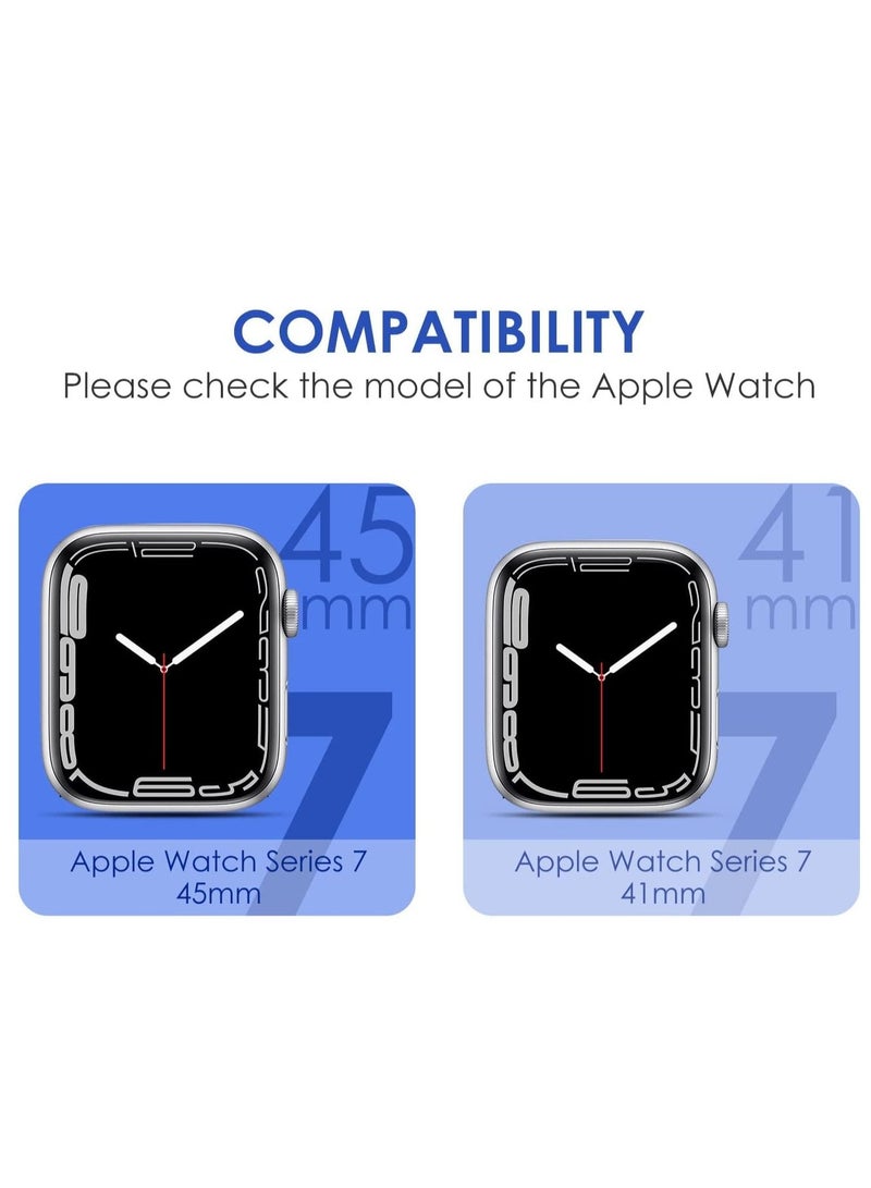45mm Case, Compatible Fit for Apple Watch Series 7 45mm, 6 Packs Rugged Protective Case Soft TPU Bumper 7/6/SE/5/4 44mm Screen Protector Men Women