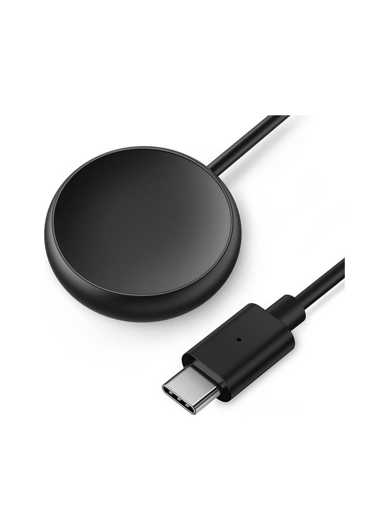 Compatible with Google Pixel Watch Charger, USB C Magnetic Charging Dock Cable for Watch, Black - 3.3ft 100cm