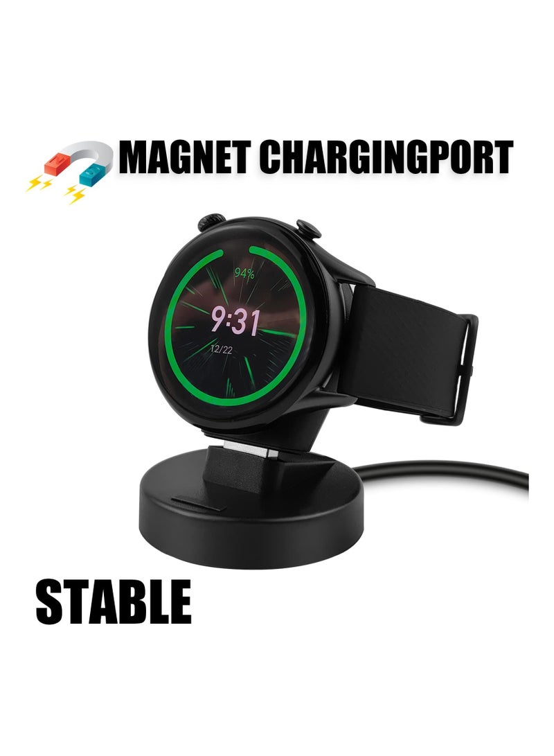 Replacement Charger Cable Compatible with Amazfit GTR 4, 3, 3 Pro, GTS 3,Portable Cordless Magnetic USB Dock,Charger Stand for Watch