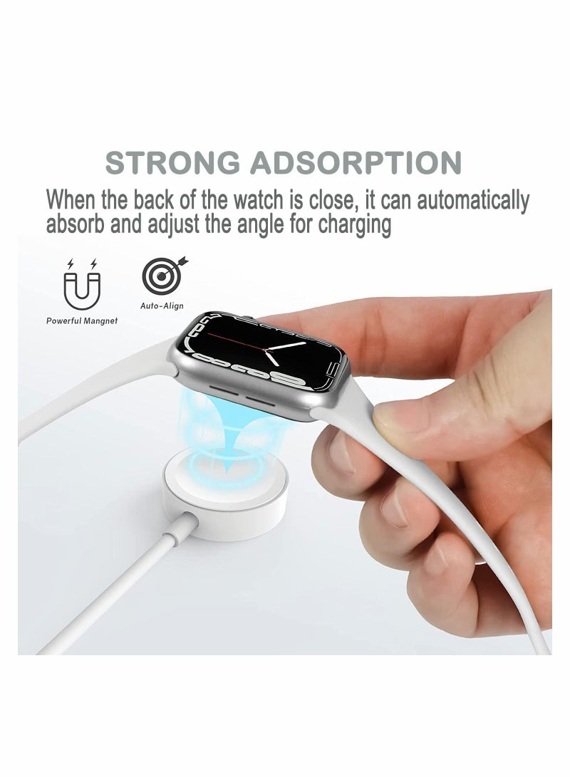 Upgraded for Apple Watch Magnetic Fast Charger to USB-C Cable (1m/Portable) Wireless Charging Compatible with Series 8/7/6/SE/5/4/3/2/1