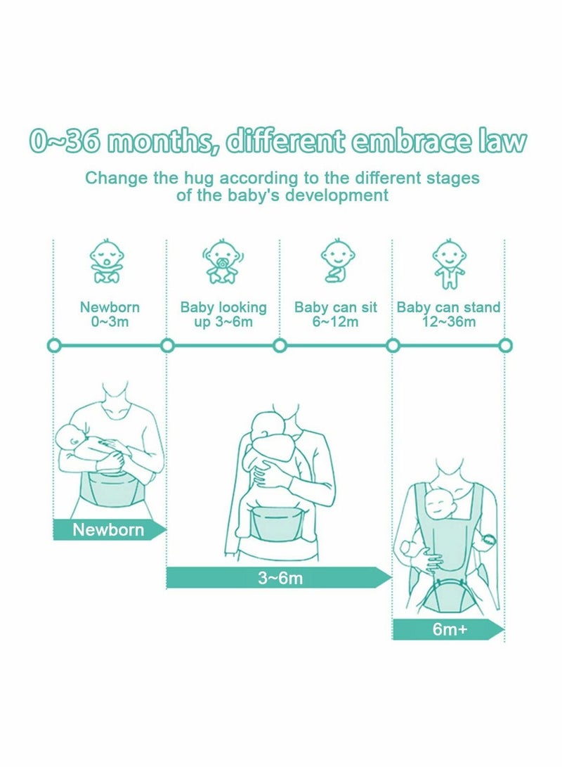 Baby Carrier 6-in-1 with Waist Stool