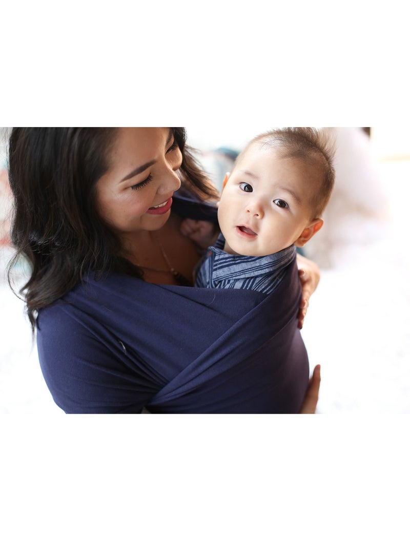Wrap Baby Carrier Original Stretchy Infant Sling Perfect for Newborn Babies and Children up Hands Free Blue