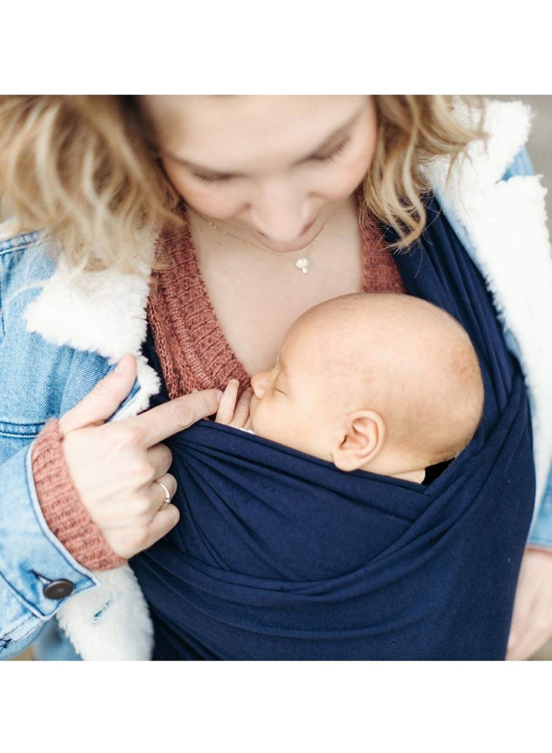 Wrap Baby Carrier Original Stretchy Infant Sling Perfect for Newborn Babies and Children up Hands Free Blue
