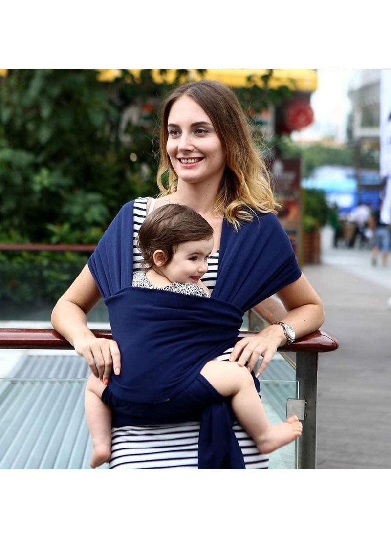 Wrap Baby Carrier Original Stretchy Infant Sling Perfect for Newborn Babies and Children up Hands Free Blue