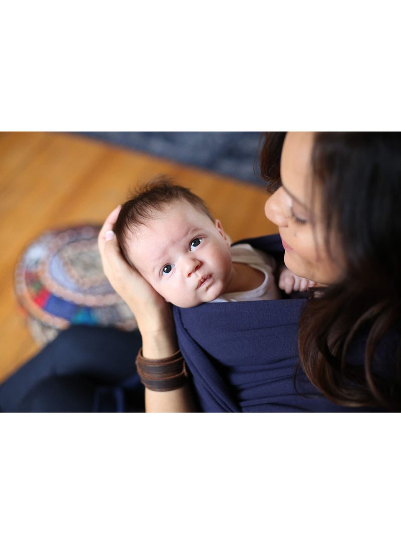 Wrap Baby Carrier Original Stretchy Infant Sling Perfect for Newborn Babies and Children up Hands Free Blue