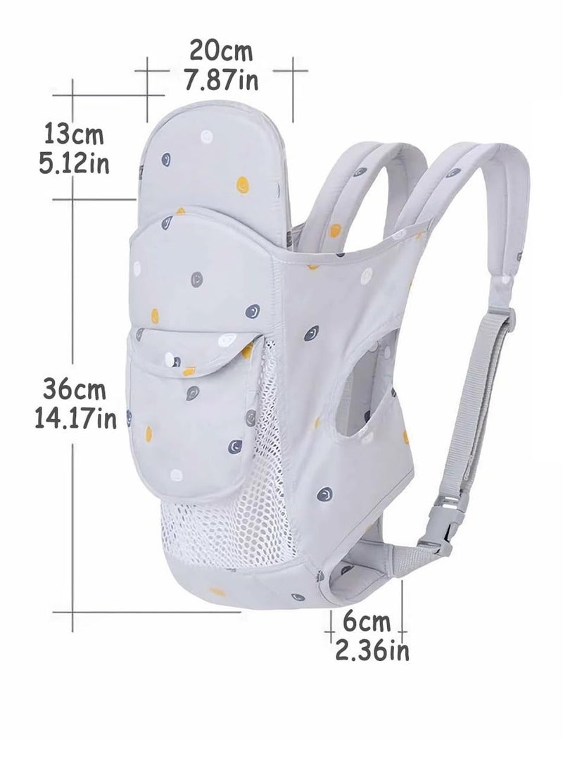 Baby Carrier, Breathable and Lightweight Carrier for Newborns Toddlers - Hands-Free, Ergonomic, Suitable All Seasons, Machine Washable Effectively Reduce Stress on Mothers
