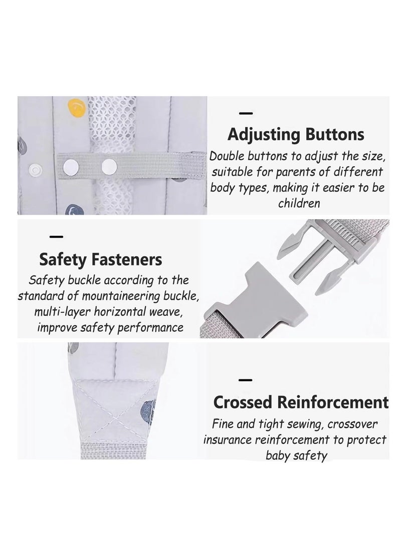 Baby Carrier, Breathable and Lightweight Carrier for Newborns Toddlers - Hands-Free, Ergonomic, Suitable All Seasons, Machine Washable Effectively Reduce Stress on Mothers
