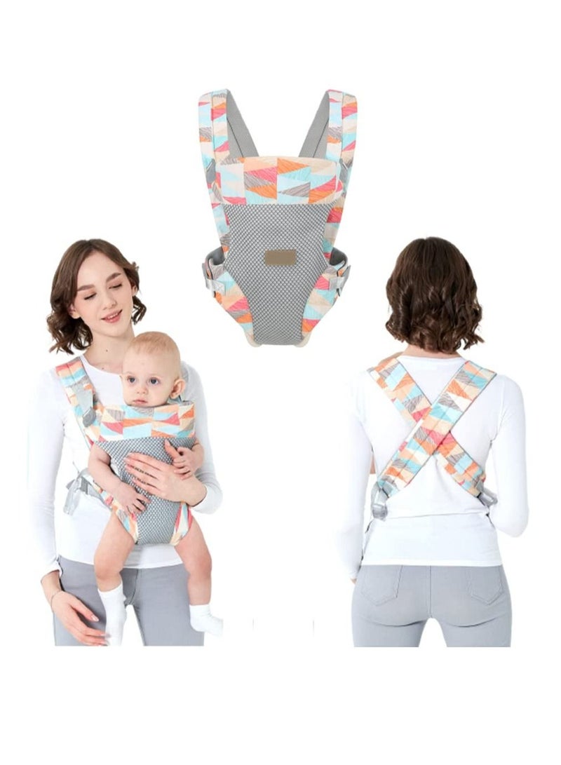 Newborn Baby Wrap Carrier, Adjustable Carrier for to Toddler with Lumbar Support (7-45 Pounds) 3D Mesh Breathable Holder Infant