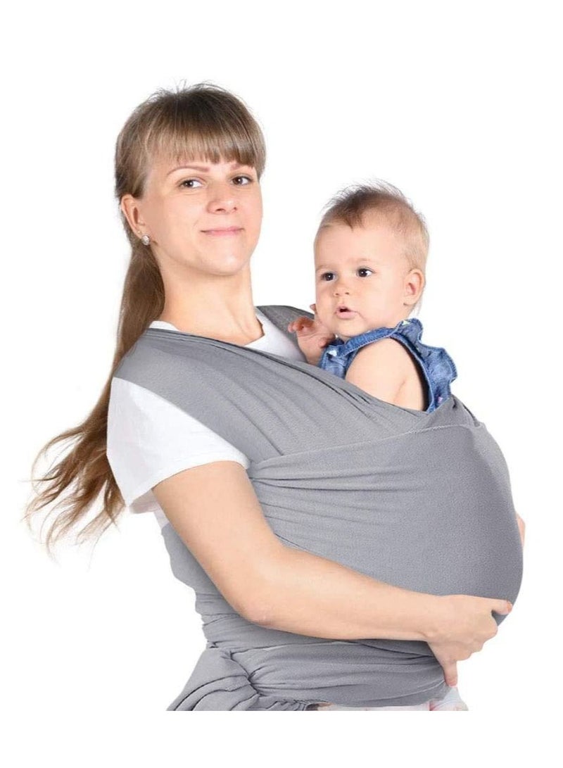 Baby Wrap Carrier Adjustable Breastfeeding Cover Cotton for Infants Soft and Comfortable Easy-to-wear Sling Easy on Unisex