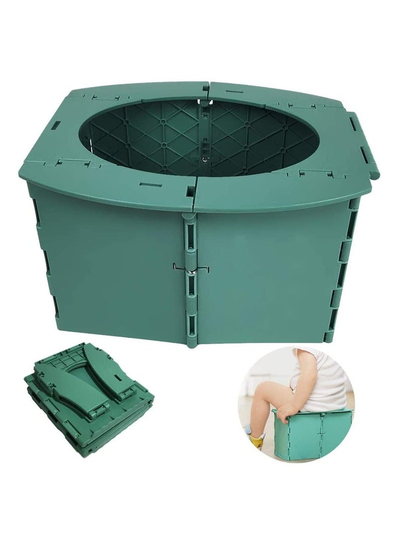 Portable Travel Potty for Toddler, Folding Commode Seat Self-Contained Toilet Compact Car Camping Children Hiking Long Trips