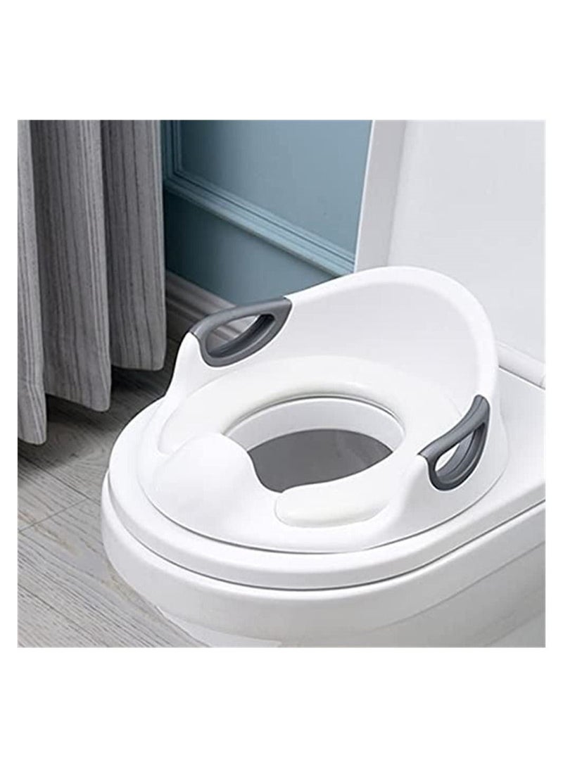 Potty Training Seat for Boys Girls Kids Toddlers Toilet Baby with Detachable Soft Cushion Sturdy Handle and Backrest