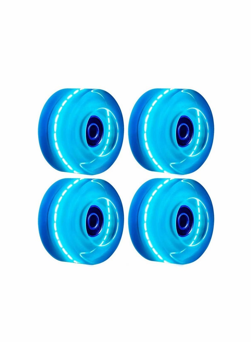 Skateboard Wheels with Bearings, 4 Pcs Light Up 85A Cruiser Wheels, LED Wheel for Skateboard, Longboard