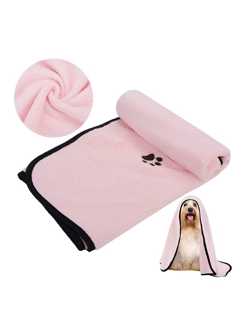 2 Pcs Towel Microfiber Quick Drying Bath Towels Large for Dogs and Puppys Super Absorbent Doggy Microfibre