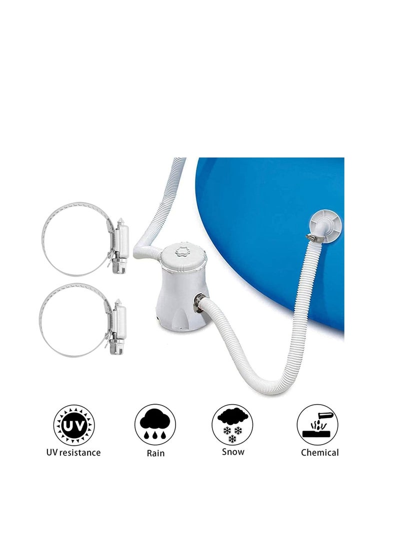 Swimming Pool Replacement Hose Kit, Filter for Above Ground Pools, Compatible with filter Pump 300 GPH, 330 530 and 1000 GPH