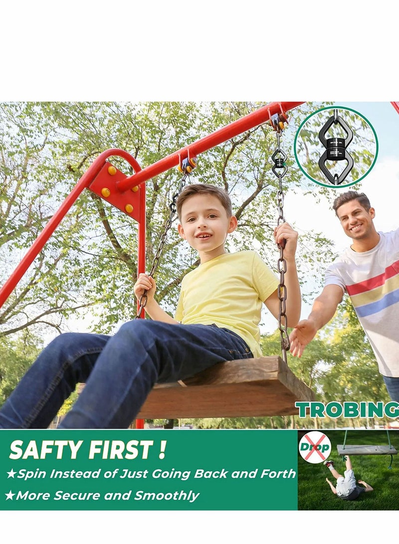 Swing Swivel 30 KN 6744lbs Rated Breaking Point Safest Rotational Device Hanging Accessory for Web Tree Swing, Aerial Dance, Spinner Hanger, Rock Climbing, Hammocks