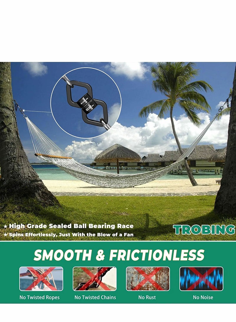 Swing Swivel 30 KN 6744lbs Rated Breaking Point Safest Rotational Device Hanging Accessory for Web Tree Swing, Aerial Dance, Spinner Hanger, Rock Climbing, Hammocks