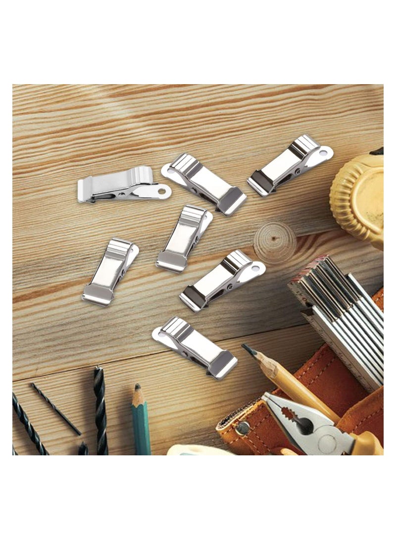 48 Pcs Metal Mini Clamps Spring Clamp Crocodile Alligator Clips 1/2 Inch Wide for Work smooth jaw