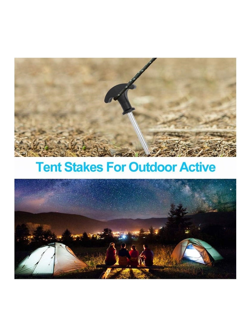 Tent Peg Stakes, 12 Pcs Pegs Galvanized Non-Rust, Accessories Stakes Camping Robust, for Trip, Hiking, Gardening, Outside Decorations