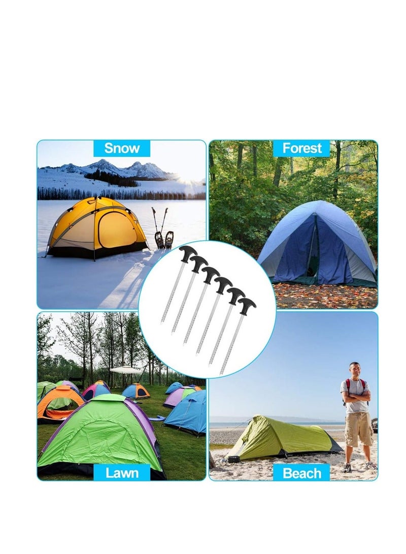 Tent Peg Stakes, 12 Pcs Pegs Galvanized Non-Rust, Accessories Stakes Camping Robust, for Trip, Hiking, Gardening, Outside Decorations