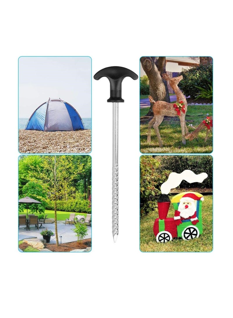 Tent Peg Stakes, 12 Pcs Pegs Galvanized Non-Rust, Accessories Stakes Camping Robust, for Trip, Hiking, Gardening, Outside Decorations