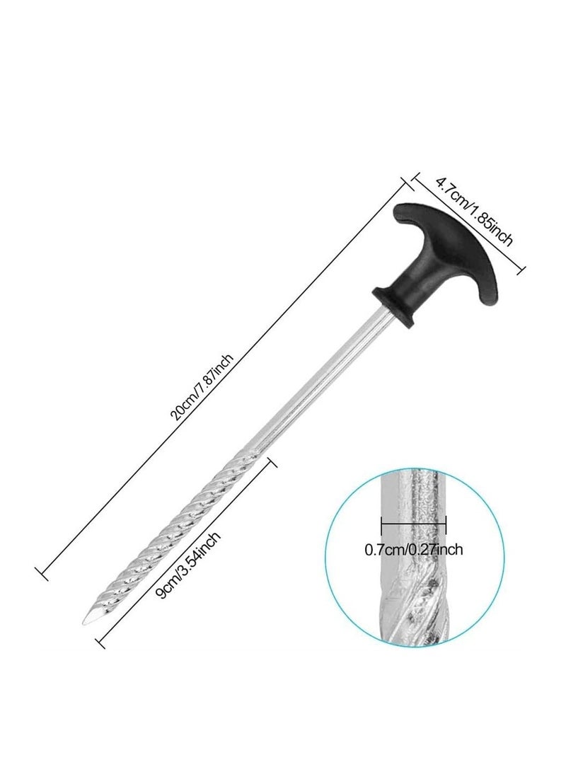 Tent Peg Stakes, 12 Pcs Pegs Galvanized Non-Rust, Accessories Stakes Camping Robust, for Trip, Hiking, Gardening, Outside Decorations