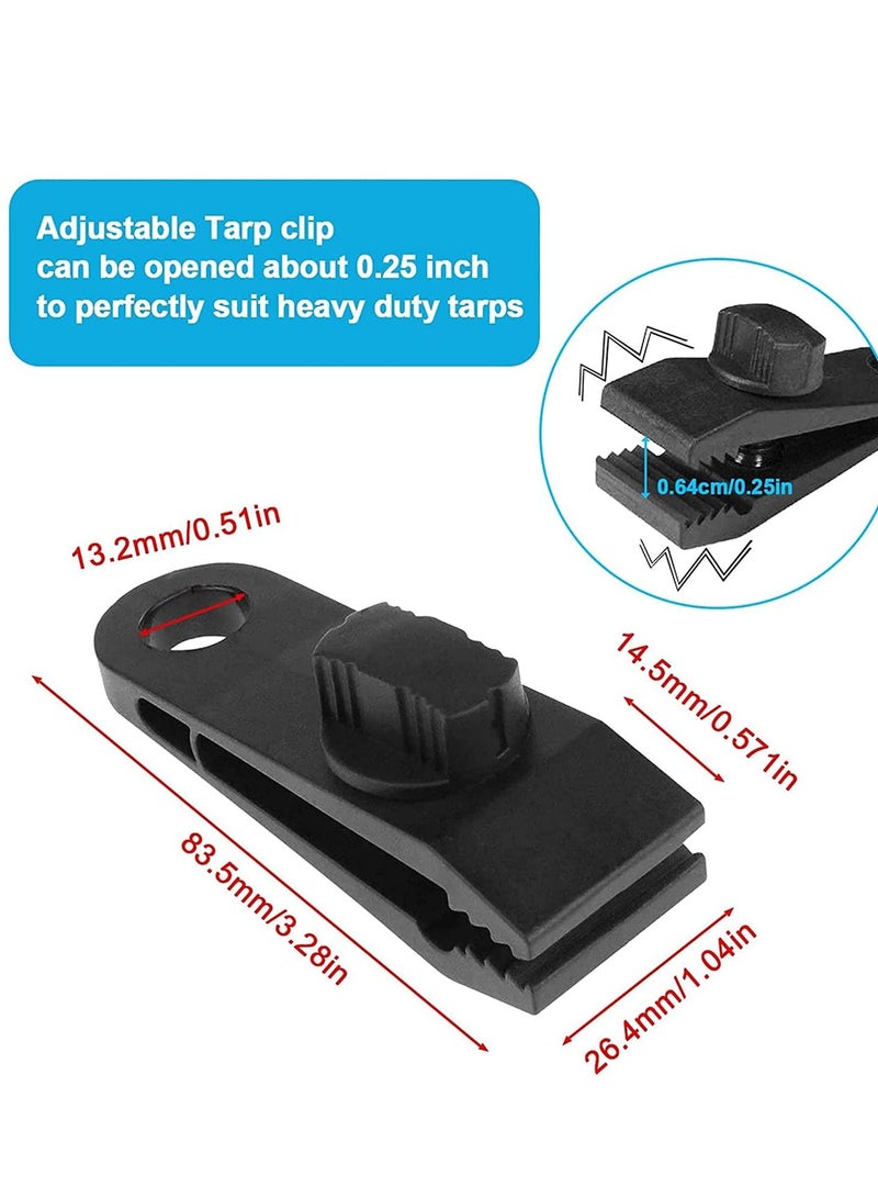 Tarp Clips Heavy Duty Lock Grip Clamps Thumb Screw Tent Clip Secures Tarps Awning Clamp Set for Camping Awnings Caravan Canopies Car Covers Swimming Pool Boat Cover 12piece