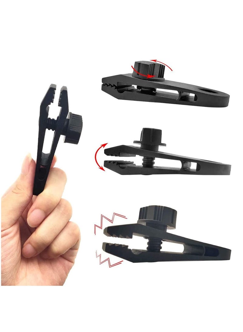 Tarp Clips Heavy Duty Lock Grip Clamps Thumb Screw Tent Clip Secures Tarps Awning Clamp Set for Camping Awnings Caravan Canopies Car Covers Swimming Pool Boat Cover 12piece
