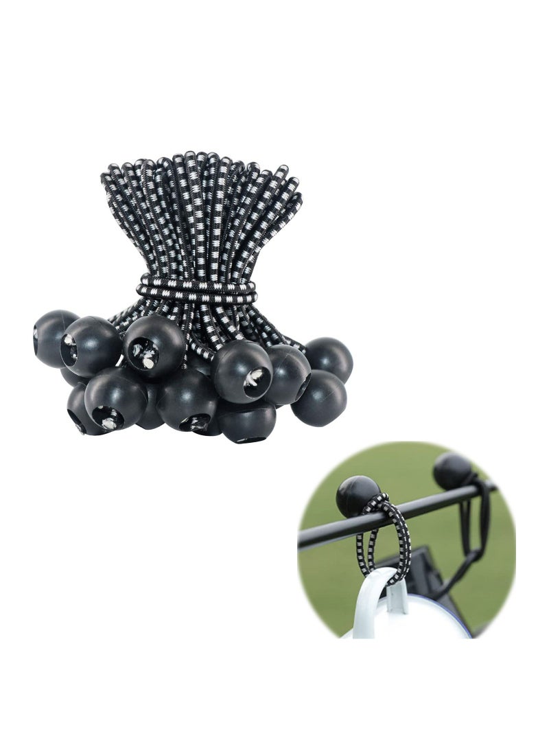 30Pcs Tarpaulin Heavy Duty Bungee Balls with Strap Ties Down Cord for Camping Tarp Household Items