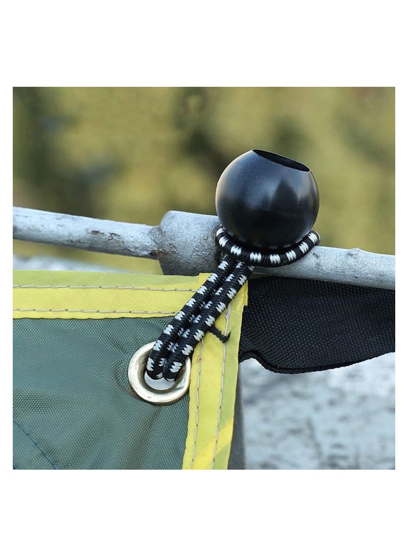 30Pcs Tarpaulin Heavy Duty Bungee Balls with Strap Ties Down Cord for Camping Tarp Household Items