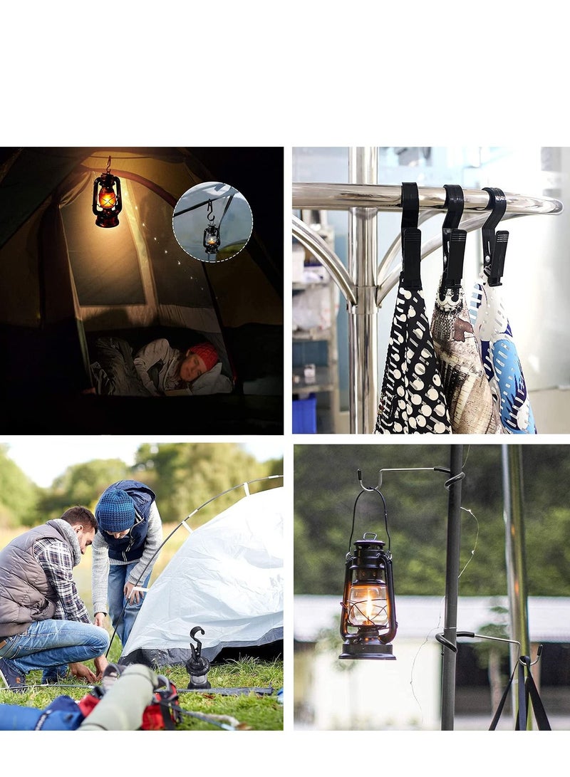 4 Pcs Tent Canopy Clip Light Hooks Clothespin Multifunctional Outdoor Camping Equipment Accessories