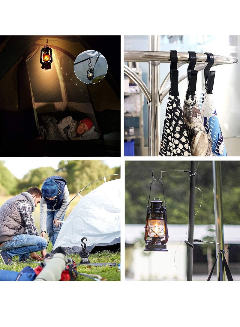 4 Pcs Tent Canopy Clip Light Hooks Clothespin Multifunctional Outdoor Camping Equipment Accessories