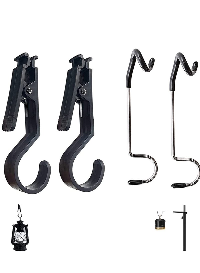 4 Pcs Tent Canopy Clip Light Hooks Clothespin Multifunctional Outdoor Camping Equipment Accessories