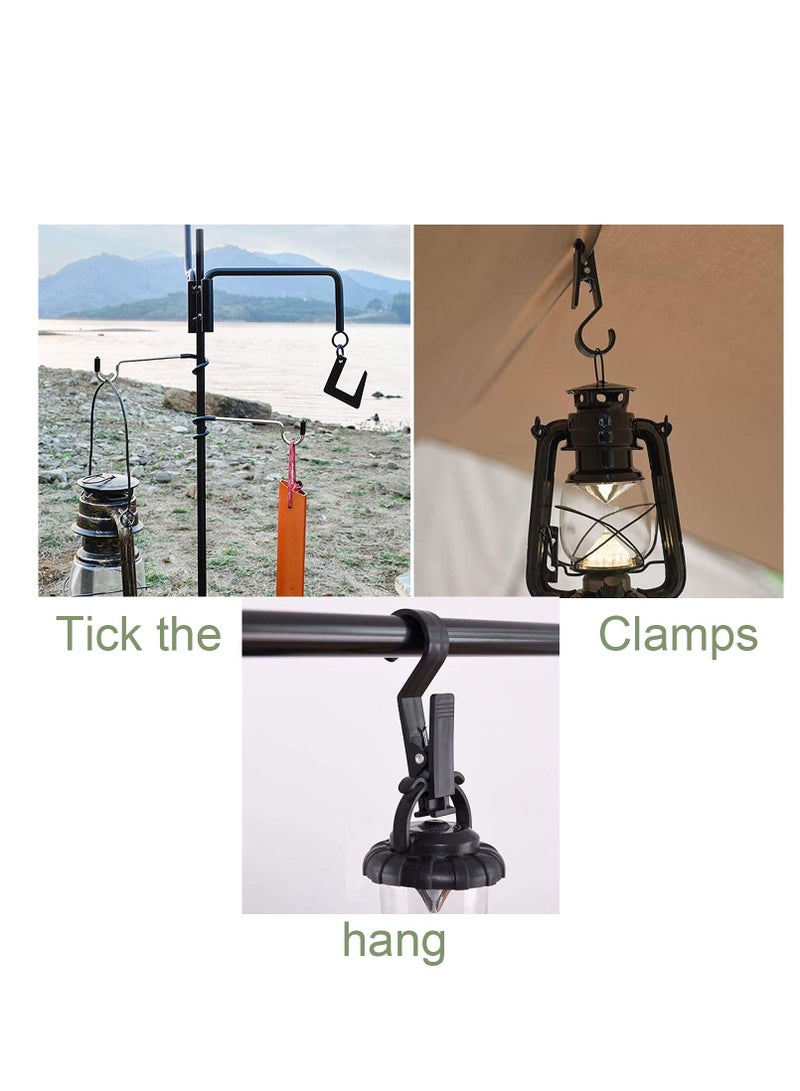 4 Pcs Tent Canopy Clip Light Hooks Clothespin Multifunctional Outdoor Camping Equipment Accessories