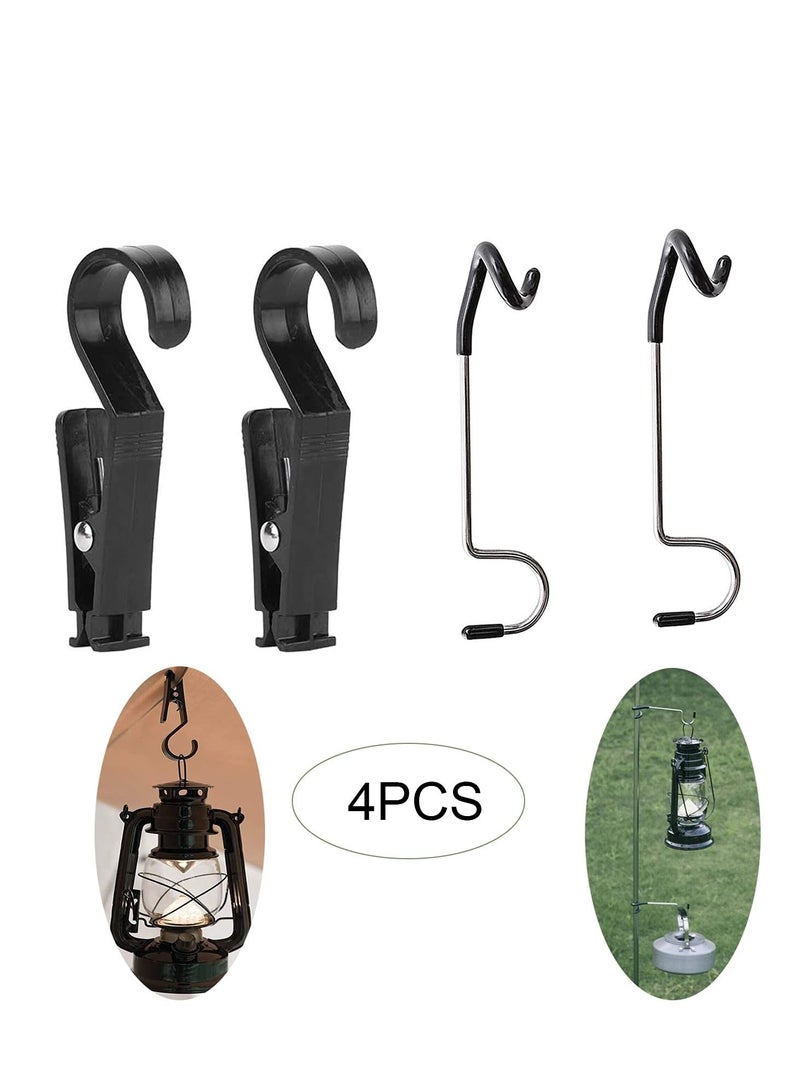 4 Pcs Tent Canopy Clip Light Hooks Clothespin Multifunctional Outdoor Camping Equipment Accessories