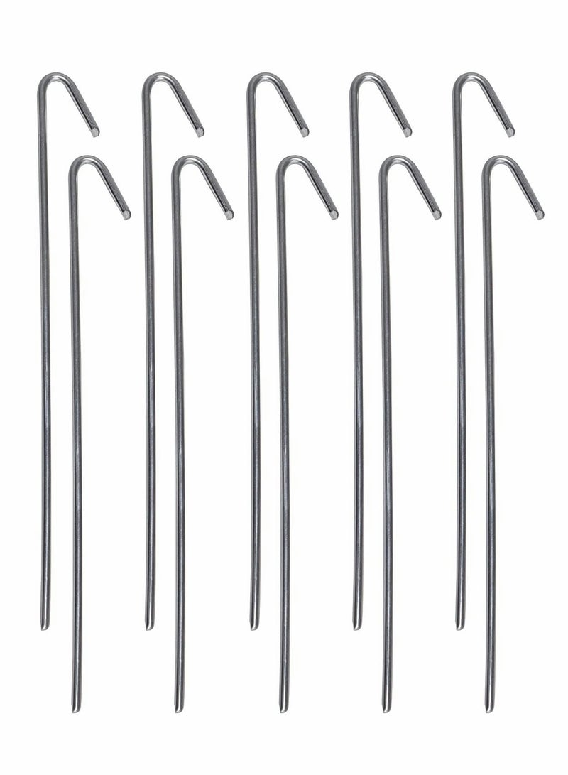 Stakes, Gound Pegs, Garden Tent Metal Edging Fence Hooks Decoration 9 inches Long, 10 Pack