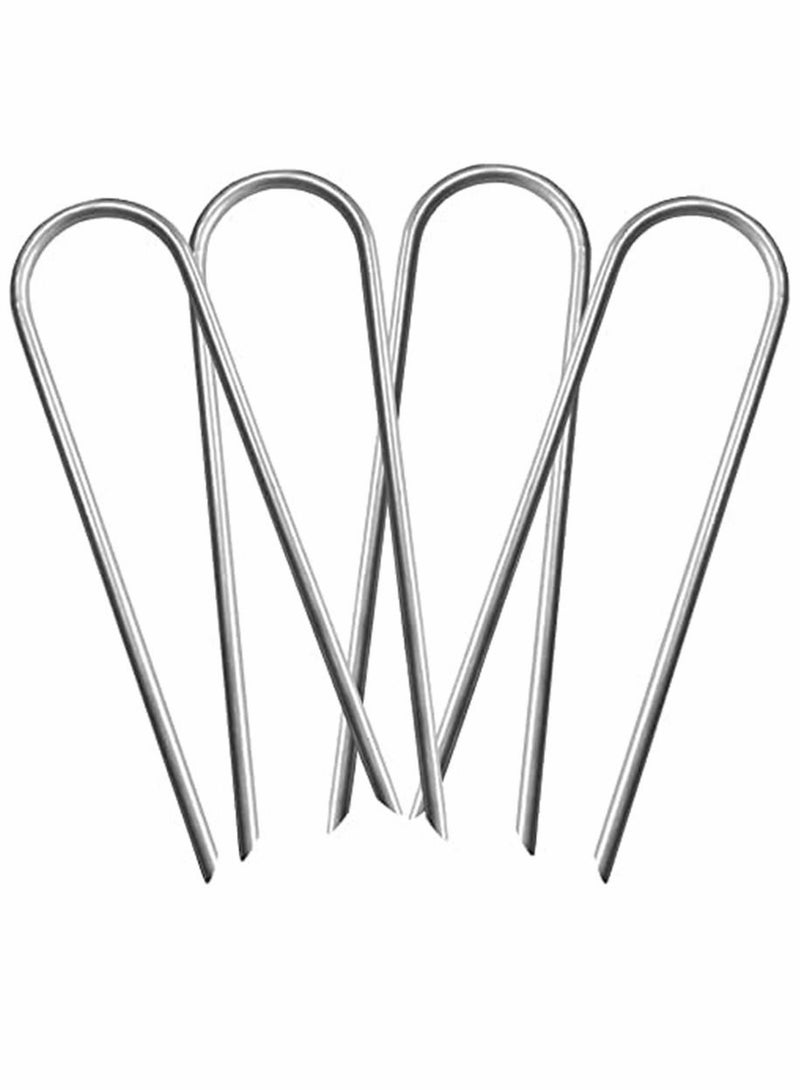Heavy-Duty Wind Stakes, for Trampolines and Tents, 11-inch Heavy Duty Safe Ground Anchor Galvanized Steel U-Shaped Durable Windproof