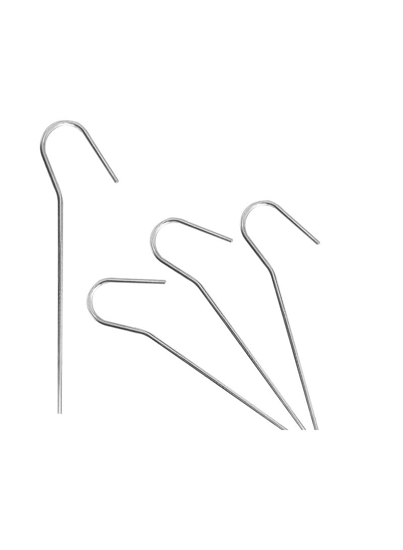 Tent Pegs, Metal Hooks, Steel Camping Nail Stakes Heavy Duty Lightweight Long Pegs for Hard Ground Hiking Traveling Beach and Outdoor 10Pcs