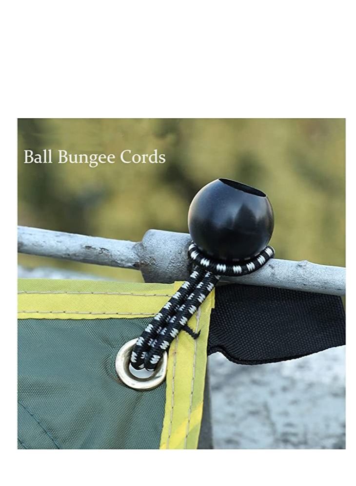 Ball Bungee Cords, Tie Down Cords Elastic String UV Resistant Rope, Canopy Tarp Balls, for Camping, Shelter,Cargo