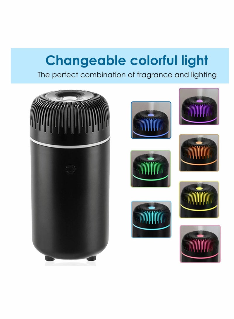 Car Diffuser, Humidifier Aromatherapy Essential Oil Diffuser USB Cool Mist Mini Portable for Home Office Bedroom (Black)