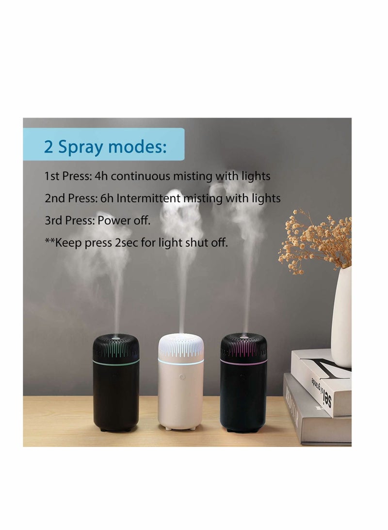 Car Diffuser, Humidifier Aromatherapy Essential Oil Diffuser USB Cool Mist Mini Portable for Home Office Bedroom (Black)