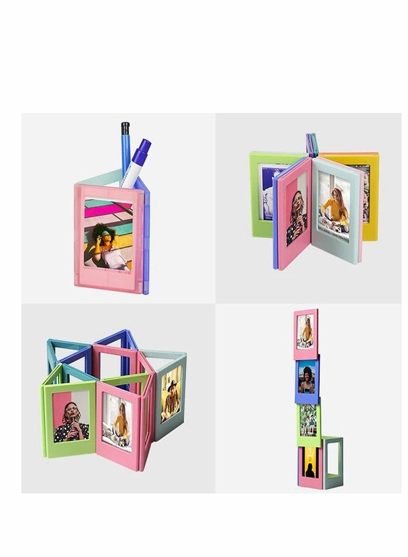 Magnetic Photo Picture Frame, 10 Pcs DIY Mini Table Fridge Frame for Office Cabinet Locker