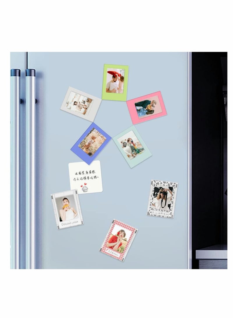 Magnetic Photo Picture Frame, 10 Pcs DIY Mini Table Fridge Frame for Office Cabinet Locker