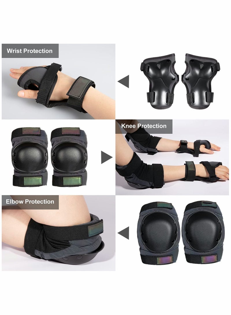 Sports Protective Gear Set Teens Adult Knee Elbow Wrist Pads Protection Equipment for Bicycle Inline Skating