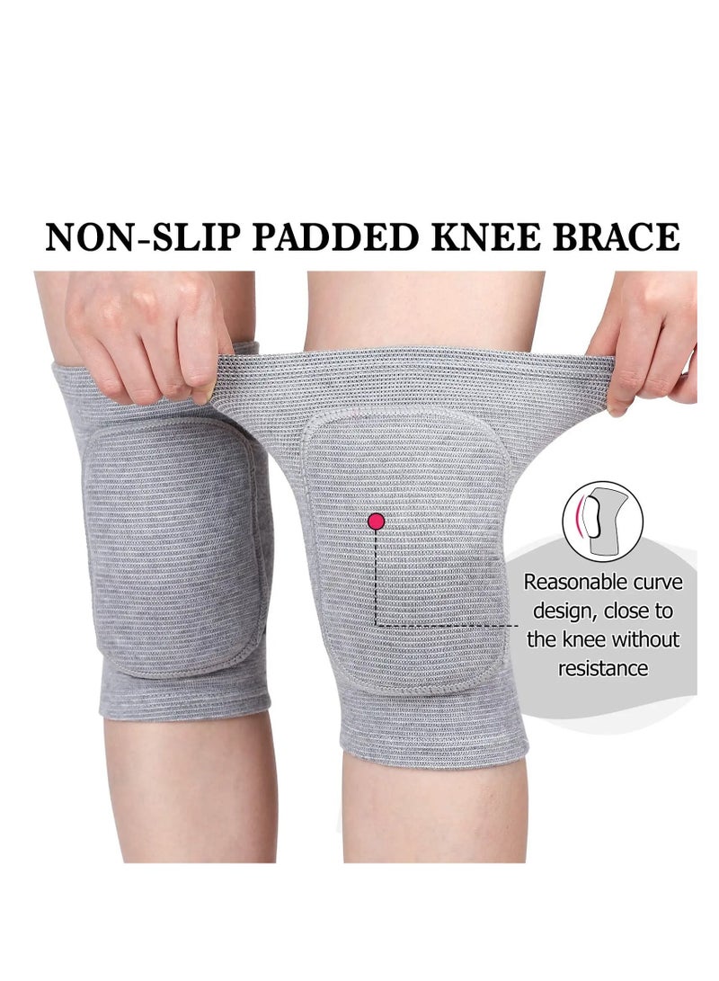 3 Pairs Dance Knee Pad Volleyball Pads, with Sponge Protector Guards, for Adult Kids Sports Football Gym Skating Yoga Pole Floor Non-slip Elastic Padded Brace Support