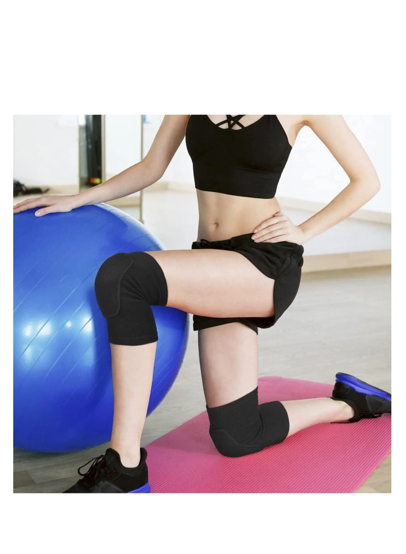 3 Pairs Dance Knee Pad Volleyball Pads, with Sponge Protector Guards, for Adult Kids Sports Football Gym Skating Yoga Pole Floor Non-slip Elastic Padded Brace Support