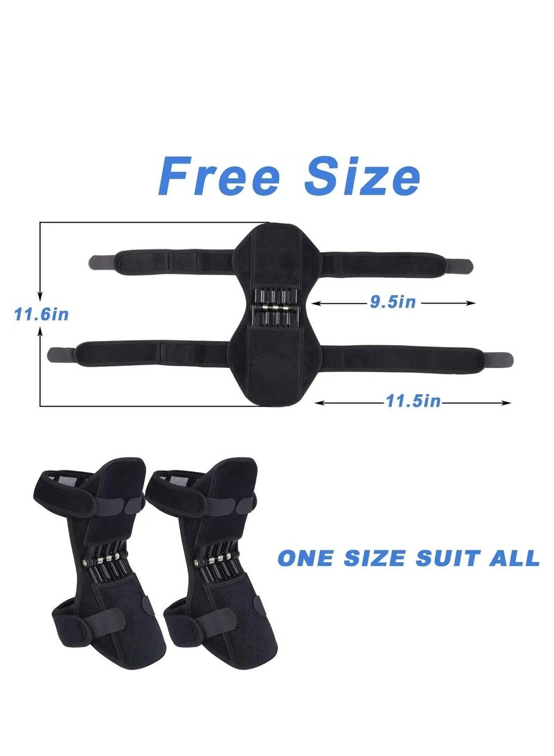 Knee Protection Booster, Joint Support Pads, Power Lift Stabilizer Pads - Powerful Rebound Spring Force Booster Relief Brace for Men Climbing, Squat, Sport
