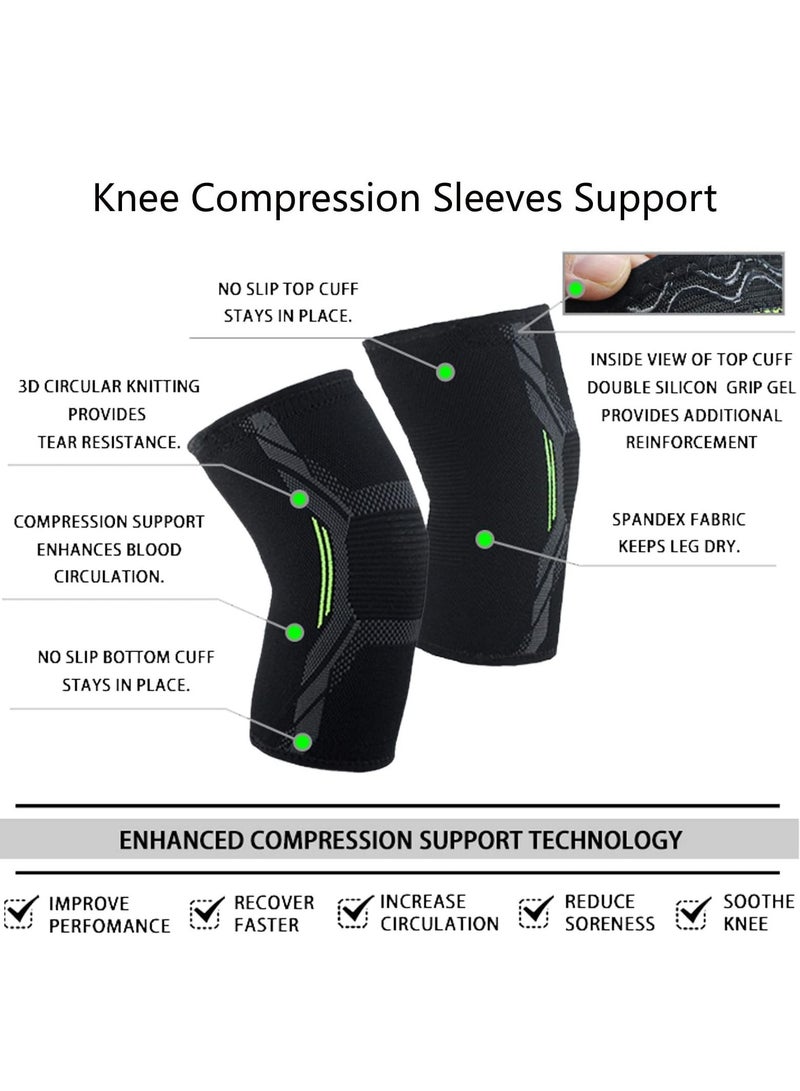 KASTWAVE Knee Support Sleeve Brace for Pain Relief Arthritic Knees Meniscus Tear Weightlifting and Running