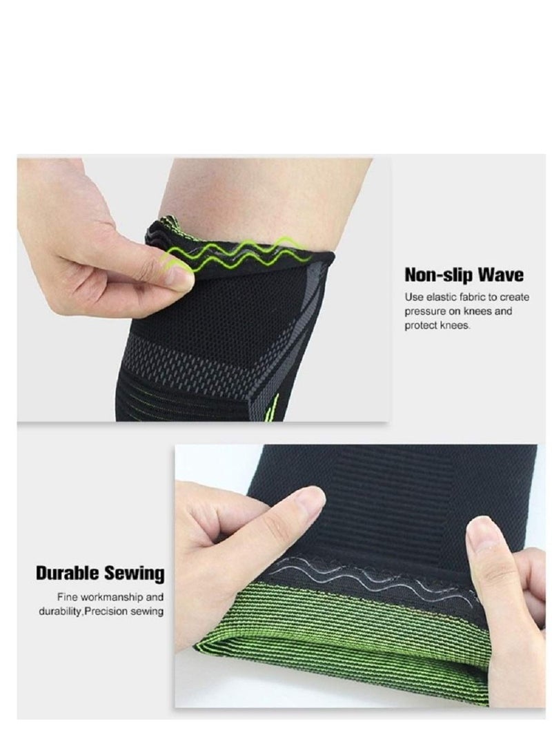 KASTWAVE Knee Support Sleeve Brace for Pain Relief Arthritic Knees Meniscus Tear Weightlifting and Running